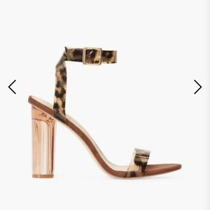 JustFab Leopard Print Block Heels